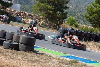 Inauguración Karting Calafat 7 Karts durante una carrera en el Karting Calafat