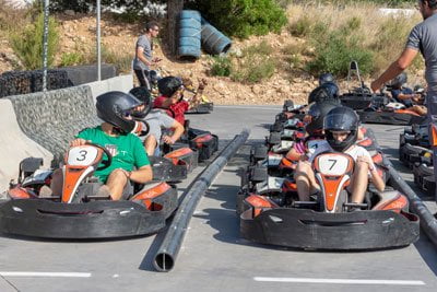 Inauguración Karting Calafat 5 Parrilla de salida del nuevo Karting Calafat
