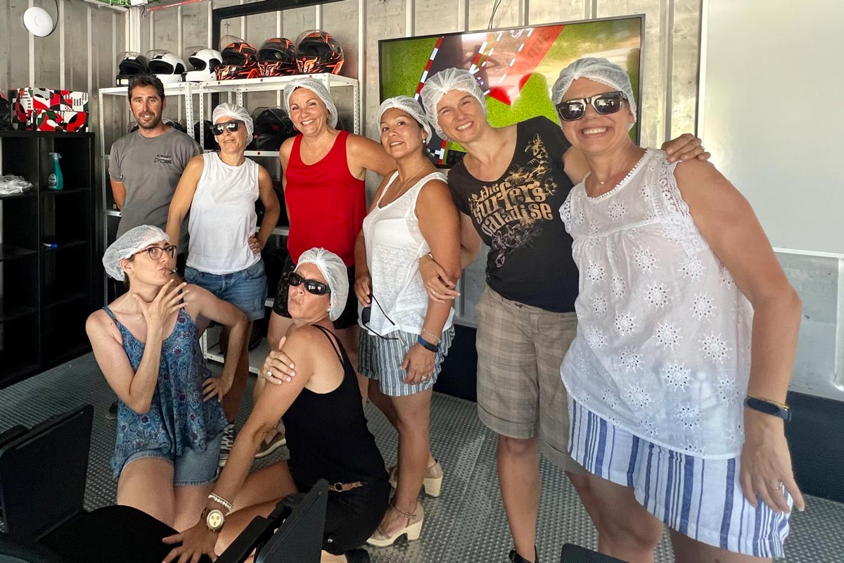 El equipo de Turismo de L'Hospitalet de l'Infant en el Karting Calafat